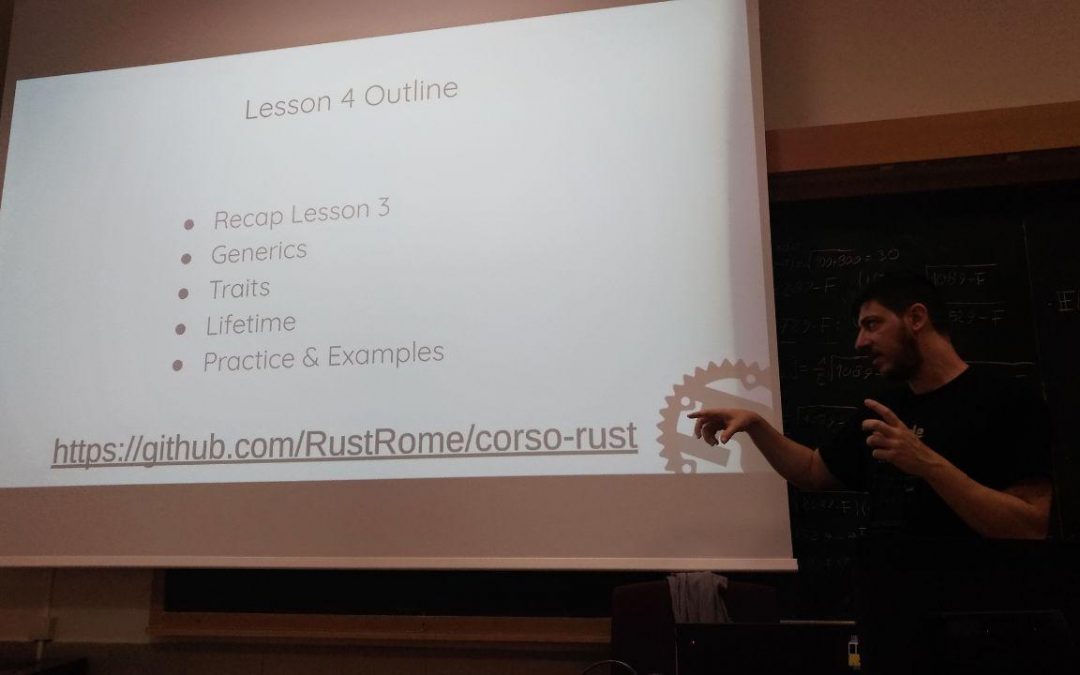 4° lezione – Corso introduttivo a Rust – Novembre 2019
