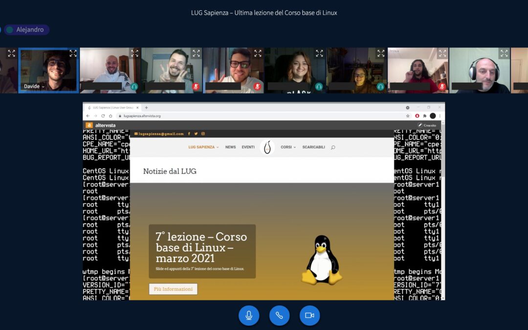 9° lezione – Corso base di Linux – marzo 2021